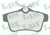 LPR 05P1567 Колодки тормозные CITROEN C4 09-/PEUGEOT 3008/5008 09- задние