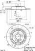 BREMBO 08.A537.11 Диск тормозной VOLVO S80 06-/V70 07-/XC70 07- задний с эл.стоян.торм.