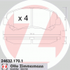 ZIMMERMANN 24632.170.1 КОЛОДКИ ТОРМ NISS QASHQAI J10/JJ10 1.5/1.6/2.0 X-TRAIL T31 2.0/2.5 F 07/08-&gt;&gt;