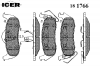 ICER 181766 Комплект тормозных колодок, дисковый тормоз