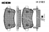 ICER 181985 Комплект тормозных колодок, дисковый тормоз