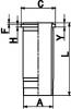 KOLBENSCHMIDT 89367110 гильза d127 H+F=7.9+0.8 3упл.140x4+1к0.3