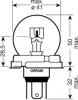 OSRAM 64198 Лампа г/с R2 (60/55W) P45T 12V 64198 4050300222028