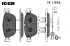 ICER 181994 Комплект тормозных колодок, дисковый тормоз