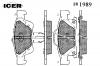 ICER 181989 Комплект тормозных колодок, дисковый тормоз