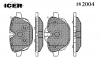 ICER 182004 Комплект тормозных колодок, дисковый тормоз
