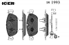 ICER 181993 Комплект тормозных колодок, дисковый тормоз