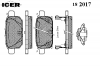 ICER 182017 Комплект тормозных колодок, дисковый тормоз