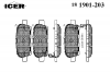 ICER 181901-203 Комплект тормозных колодок, дисковый тормоз