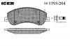 ICER 141793-204 Комплект тормозных колодок, дисковый тормоз