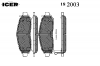 ICER 182003 Комплект тормозных колодок, дисковый тормоз