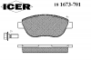 ICER 181673-701 Комплект тормозных колодок, дисковый тормоз