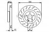 BOSCH 0986479412 Торм.диск пер.вент.[350x32] 5 отв.