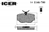 ICER 141146-700 Комплект тормозных колодок, дисковый тормоз