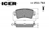ICER 141511-703 Комплект тормозных колодок, дисковый тормоз