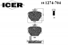 ICER 181274-704 Комплект тормозных колодок, дисковый тормоз