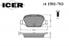 ICER 181501-703 Комплект тормозных колодок, дисковый тормоз