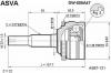 ASVA DW-005A47 Шрус наружный с кольцом ABS 29х52х33