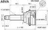 ASVA DW-72A40 Шрус наружный с кольцом ABS 19х46х23
