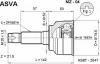ASVA MZ04 ШРУС НАРУЖНЫЙ 21x52x24