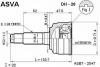ASVA DH26 ШРУС НАРУЖНЫЙ 19x47x24