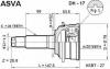 ASVA DH17 ШРУС НАРУЖНЫЙ 20x52x24