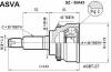 ASVA SZ30A43 ШРУС НАРУЖНЫЙ 29x49x25