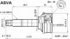 ASVA DH10 ШРУС НАРУЖНЫЙ 19x44x24
