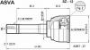 ASVA SZ12 ШРУС НАРУЖНЫЙ 22x48x26