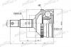 PATRON PCV3083 ШРУС наружн[A:28, B:39, D:58, ABS:48] Citroen XM, Peugeot: 605 2.0/T, 2.5TD, 3.0V6, 607 2.0/HDI, 2.2/HDI, 3.0V6 00&gt;