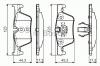 BOSCH 0 986 494 554 Комплект тормозных колодок, дисковый тормоз