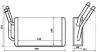 NRF 54230 Радиатор отопителя: Transit/00-06/1.8/2.0/2.4