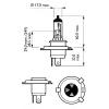 PHILIPS 12569RAC1 Лампа H4 12V 100/90W
