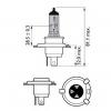 PHILIPS 12342WHVB1 H4 White Vision 12V 60/55W Лампа в блистере 1 шт
