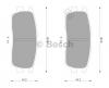BOSCH 0 986 AB2 208 Комплект тормозных колодок, дисковый тормоз