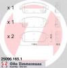 ZIMMERMANN 25096.165.1 Комплект тормозных колодок, дисковый тормоз