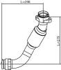 DINEX 54233 труба глушителя от турбины (левая)