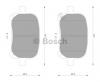 BOSCH 0 986 AB2 326 Комплект тормозных колодок, дисковый тормоз