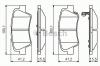 BOSCH 0 986 495 351 Комплект тормозных колодок, дисковый тормоз