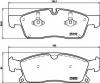 HELLA 8DB 355 019-701 Комплект тормозных колодок, дисковый тормоз