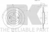 NK 203444 Диск тормозной HYUNDAI i40 R17/18 задний D=300мм.