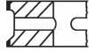 MAHLE 145 34 N0 Кольца поршневые компрессора Knorr 3090388 d75.0 STD 2.0-2.0-4.0 Mahle
