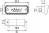 HELLA 2KA010278-311 Фонарь освещения номерного знака