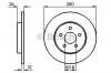 BOSCH 0986479068 Торм.диск зад.[280х12] 5 отв.(min 2)