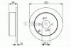 BOSCH 0986479371 Торм.диск зад.[262x10] 4 отв.[min 2]