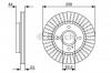BOSCH 0986479566 ТОРМОЗНОЙ ДИСК ПЕРЕДНИЙ