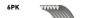 GATES 6PK1380 Поликлиновой ремень 6PK1380 (8653-10666)