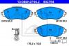 ATE 13046027642 13.0460-2764.2_колодки дисковые передние/ Seat Alhambra, VW Sharan 1.4/2.0TSi/2.0TDi 10