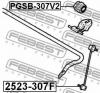 FEBEST PGSB-307FV2 Втулка стабилизатора передняя CITROEN BERLINGO 2008- PGSB-307FV2