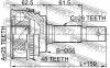 FEBEST 0110005A48 ШРУС НАРУЖНЫЙ 25x56x26 (TOYOTA CARINA ED ST200 1993-1999 TOYOTA CELICA ST200 1993-1999 TOYOTA CORONA